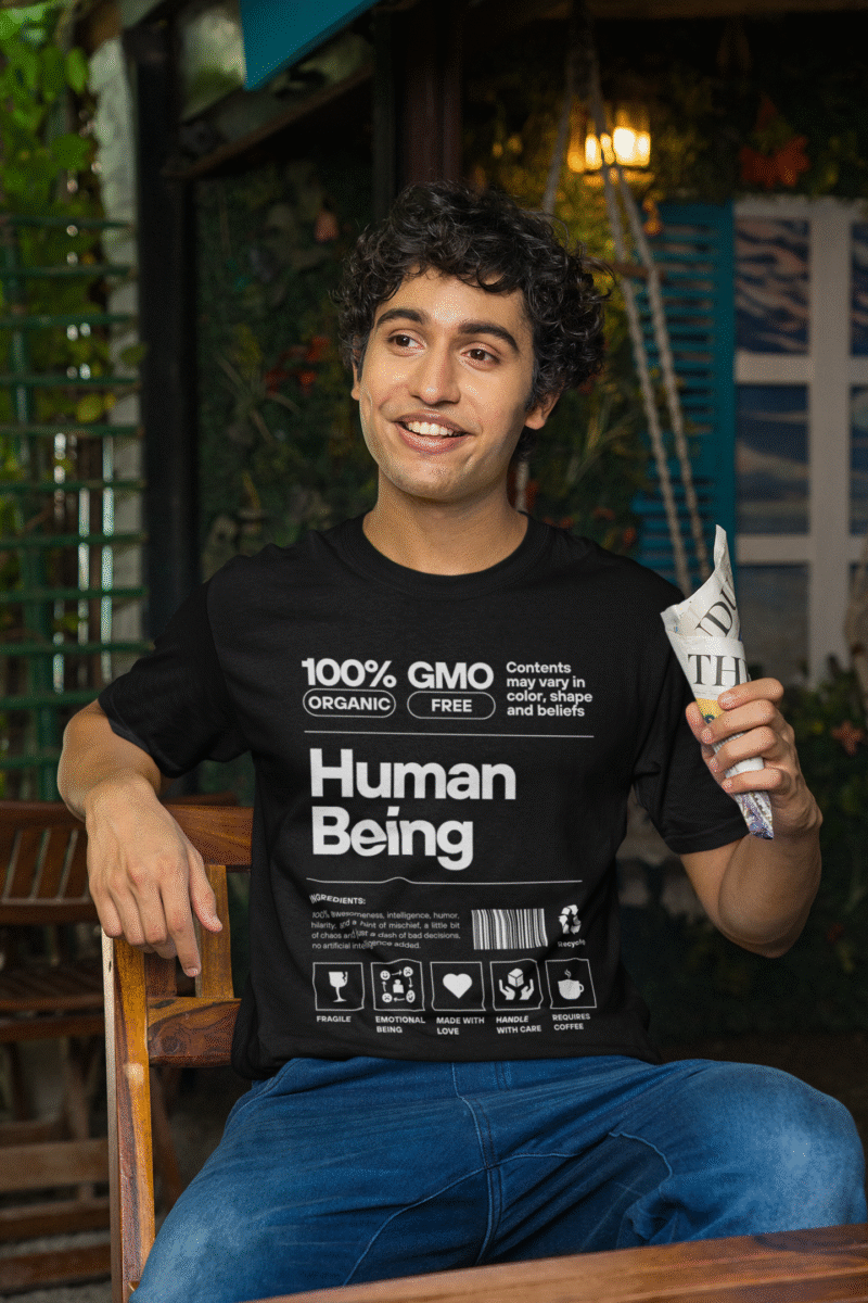 100% Organic Human Being T-Shirt – Regular Fit - Image 3